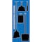 5S Supplies 5S Housekeeping Shadow Board Broom Station Version 12  - Blue Board / Black Shadows  With Broom HSB-V12-BLUE-KIT - alternate 1